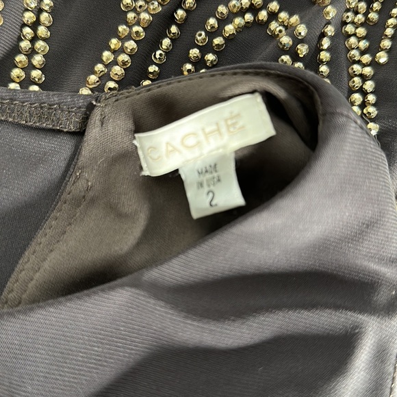 VINTAGE CACHE beaded/embellished dress sz 2 - Picture 8 of 8